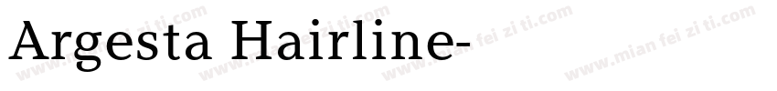 Argesta Hairline字体转换